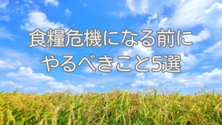 食糧危機を生き抜く!個人でできる5つの対策